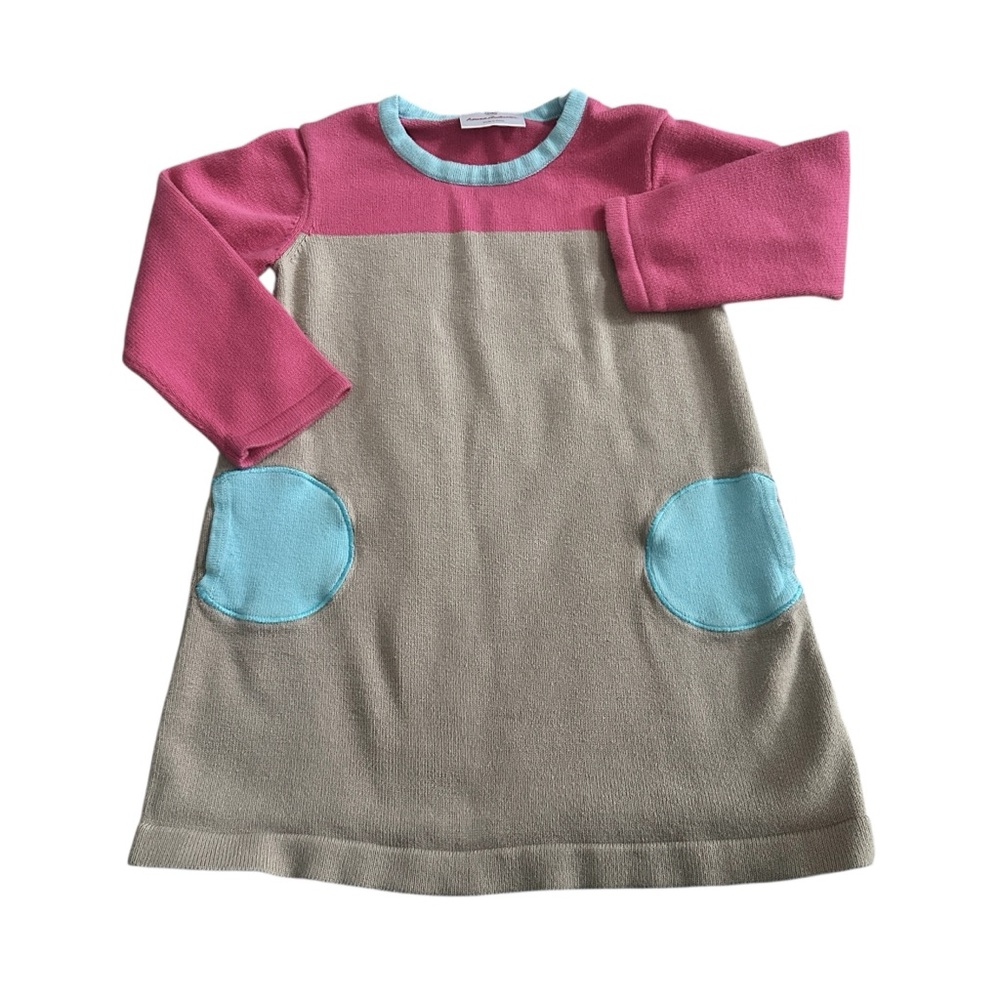 Hanna Andersson Color-block Knit Dress 3 3T